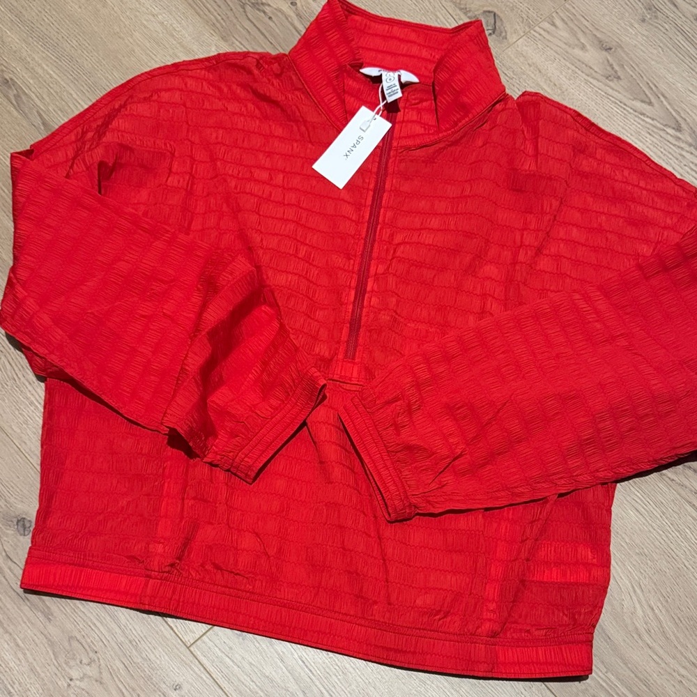 SPANX® Get Moving Textured Half Zip